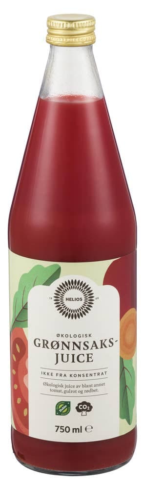 Grønnsaksjuice M+ Økologisk, 0,75 l