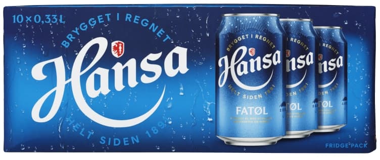 Hansa Fatøl 0,33lx10 boks 3300 ml
