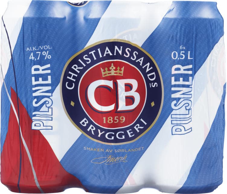 Cb Pilsner 0,5lx6 boks 3000 ml