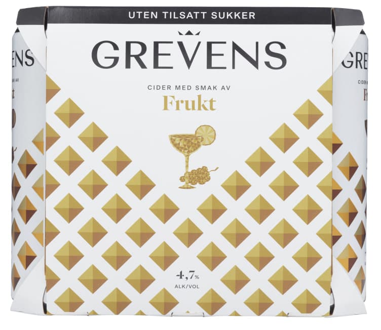 Grevens Cider Fruktsmak u/Sukker 0,5lx6 boks 3000 ml