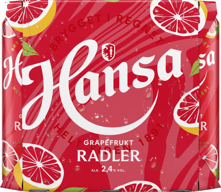 Hansa Radler Grapefrukt 0,5lx6 boks 3000 ml