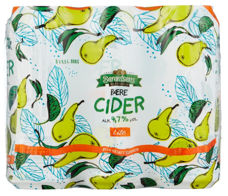 Pærecider Lite 0,5lx6 boks Berentsens 3000 ml