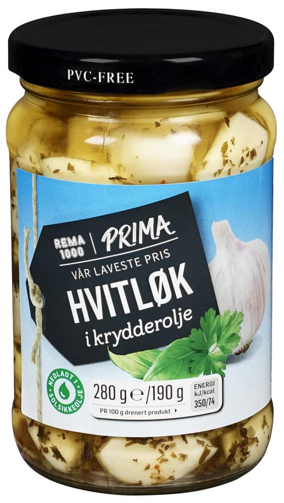 Hvitløk i krydderolje 280 g