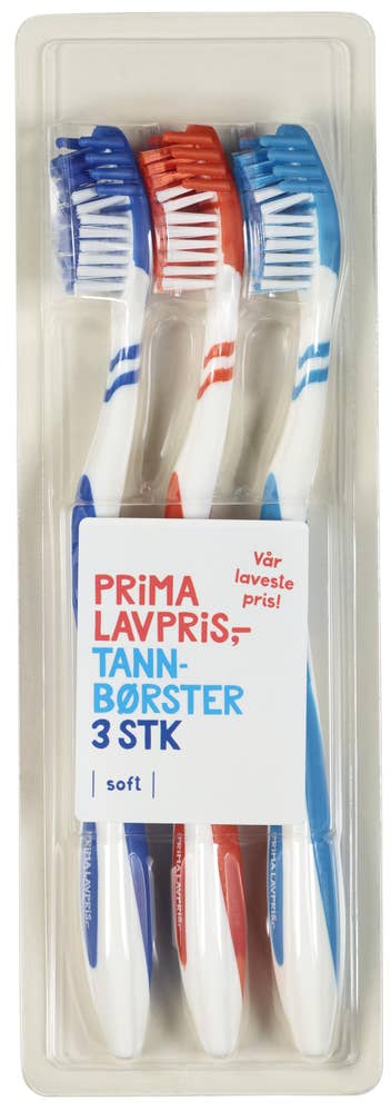 Tannbørster Soft, 3 stk