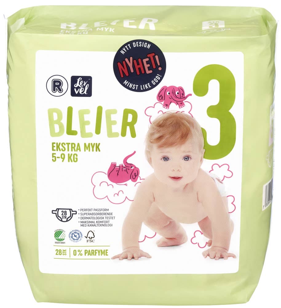 Lev Vel bleier midi Str. 3, 5-9 kg, 28 stk