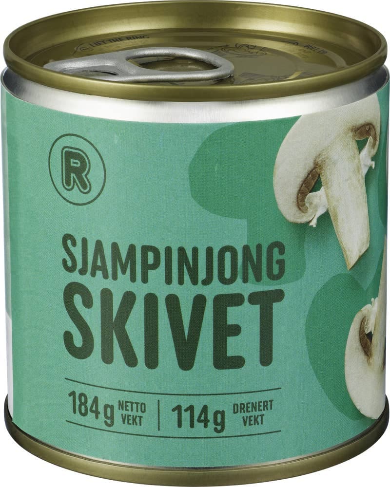 Sjampinjong Skivet, 184 g