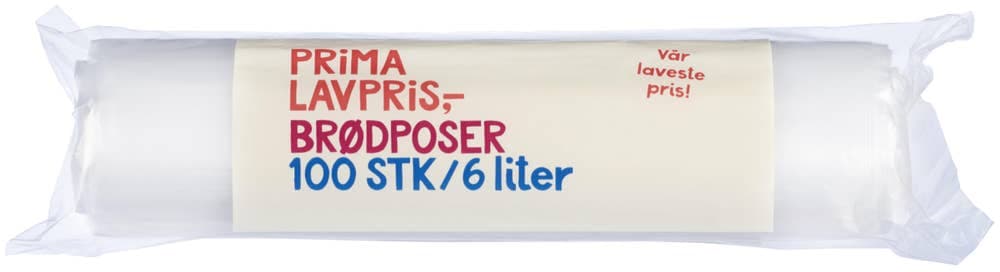 Brødpose 6l, 100 stk