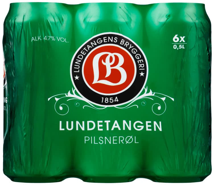 Lundetangen Pils 0,5lx6 boks 3000 ml