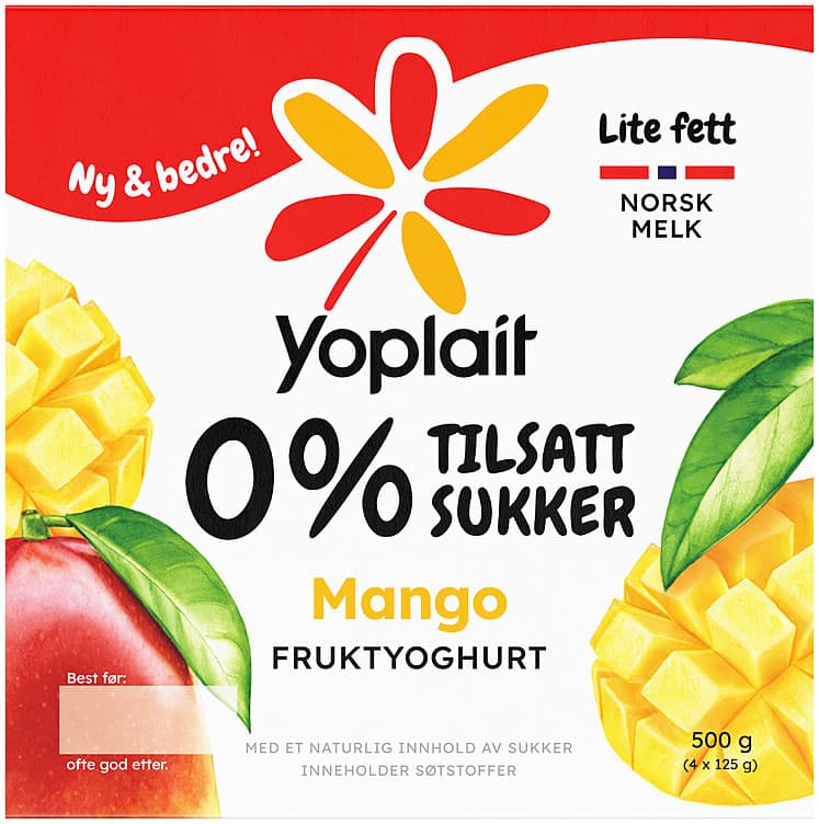 Yoplait Double 0% Mango 4x125g 500 g