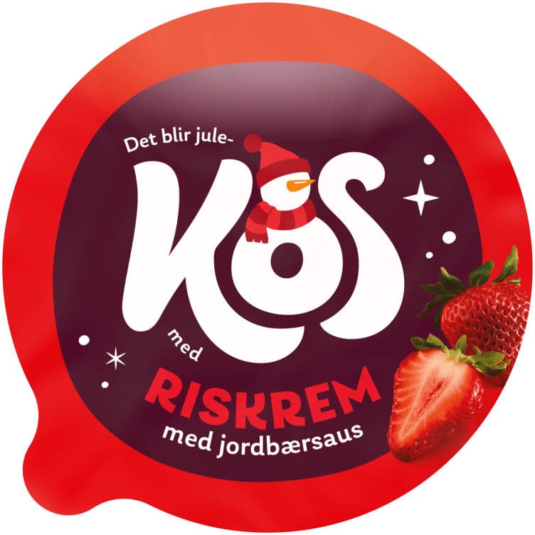 Riskrem m/Jordbærsaus 135g Kos