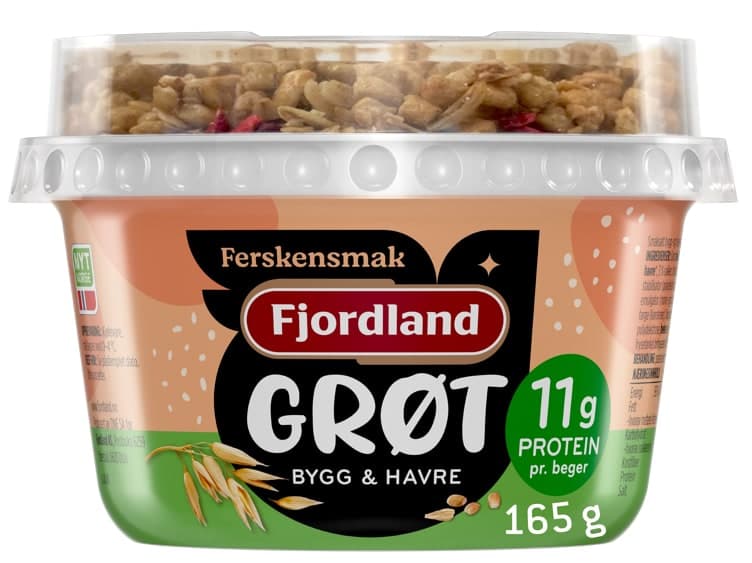 Grøt m/Fersken &Topping 165g Fjordland