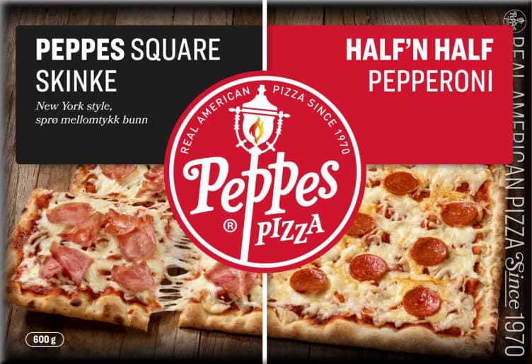 Peppes Pizza Half`N`Half Skinke/Pepperoni 600g