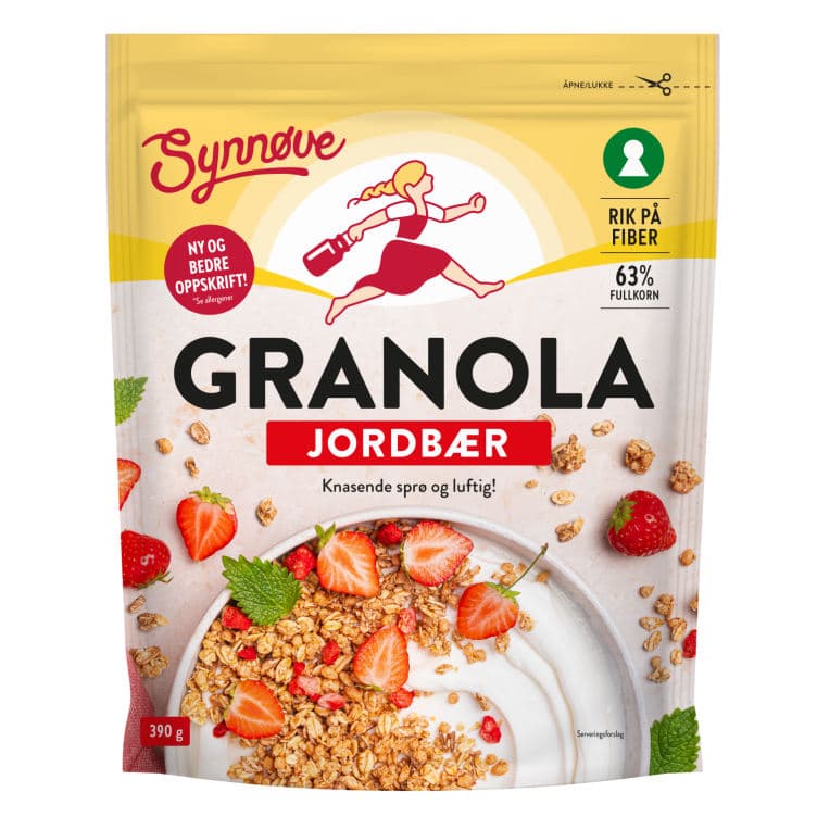 Granola m/Jordbær 390g Synnøve