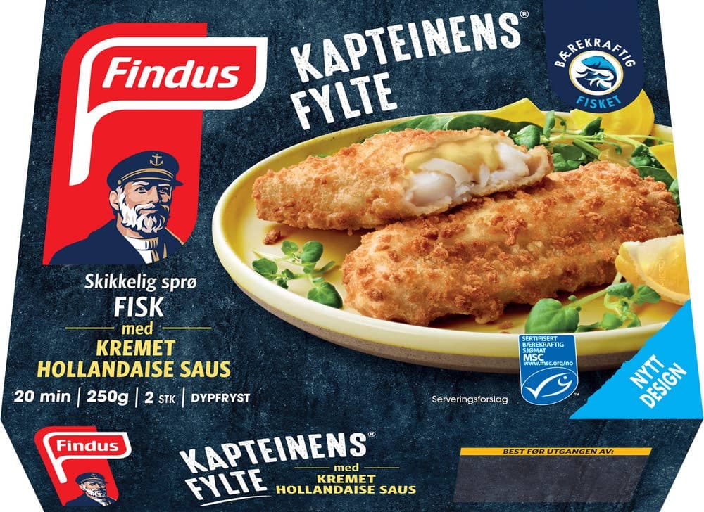 Kapteinens fylte torsk med hollandaisesaus 250 g