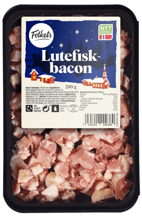 Lutefiskbacon 200g Folkets