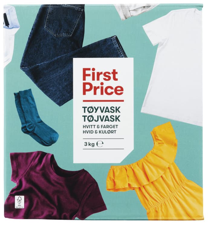 Tøyvask Farget 3kg First Price