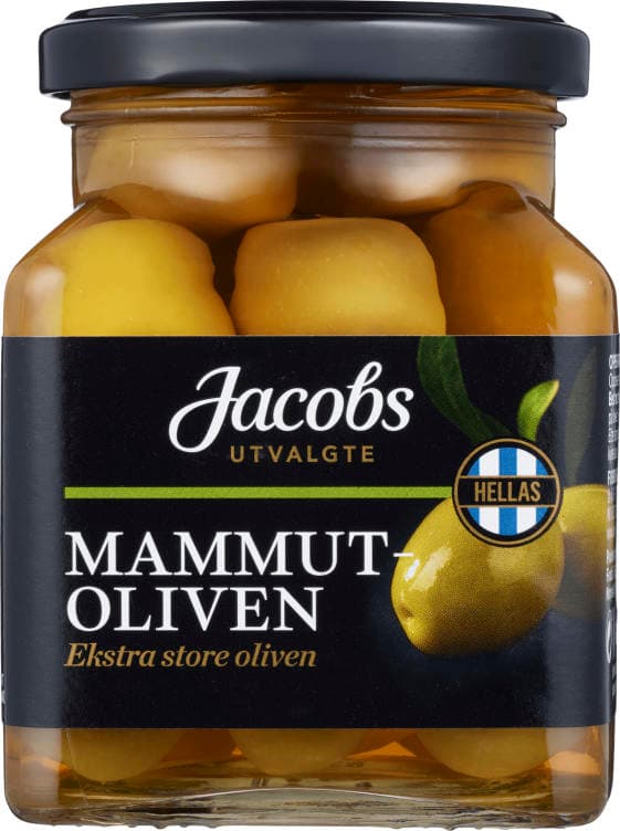 Oliven Mammut Grønne 300g Jacobs Utvalgte