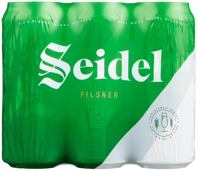 Seidel Pils 0,5lx6 boks 3000 ml