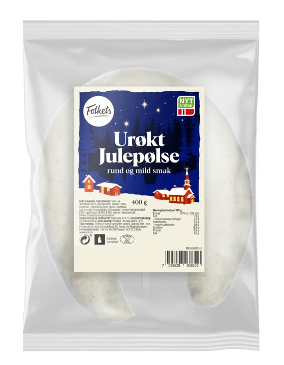 Julepølse Urøkt 400g Folkets