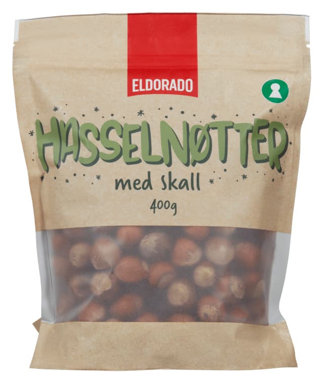 Hasselnøtter m/Skall 400g Eldorado