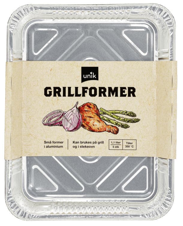 Grillform Aluminium Liten 1,1l 5stk Unik