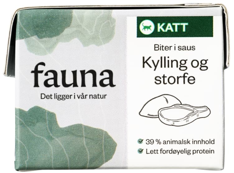 Fauna Katt Våtfor Kylling&Storfe 90g