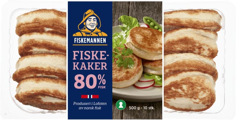 Fiskekaker 80% 500g Fiskemannen