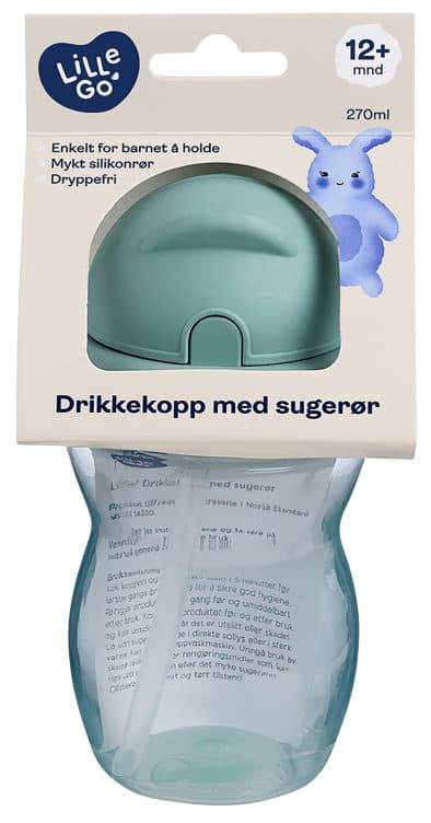 Drikkekopp m/Sugerør 270ml Lillego 1 stk