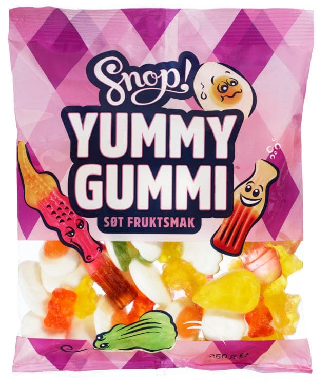 Yummy Gummi Søt 250g Snop