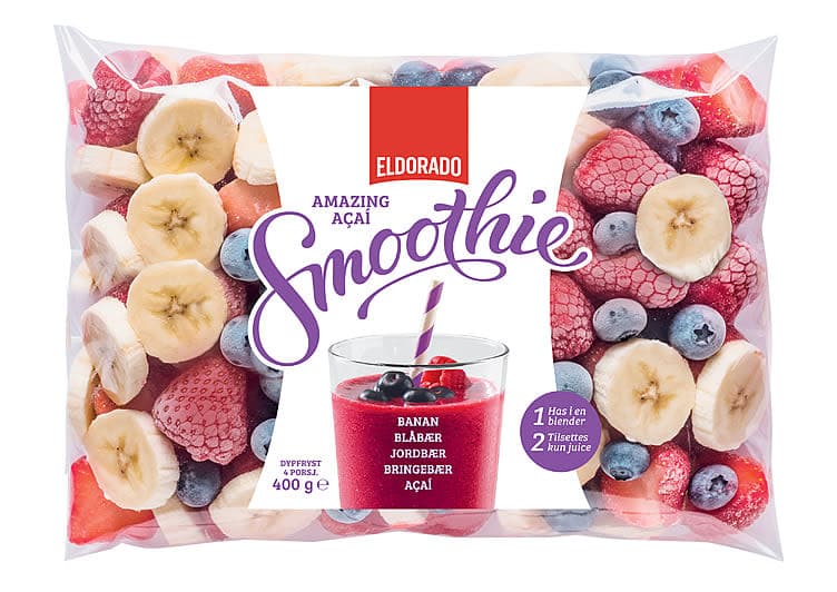 Smoothie Acai/Banan/Blåbær 400g Eldorado