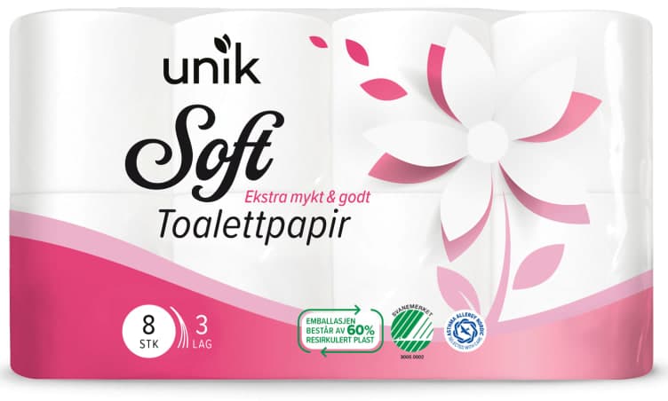 Toalettpapir Soft 8rl Unik 8 stk