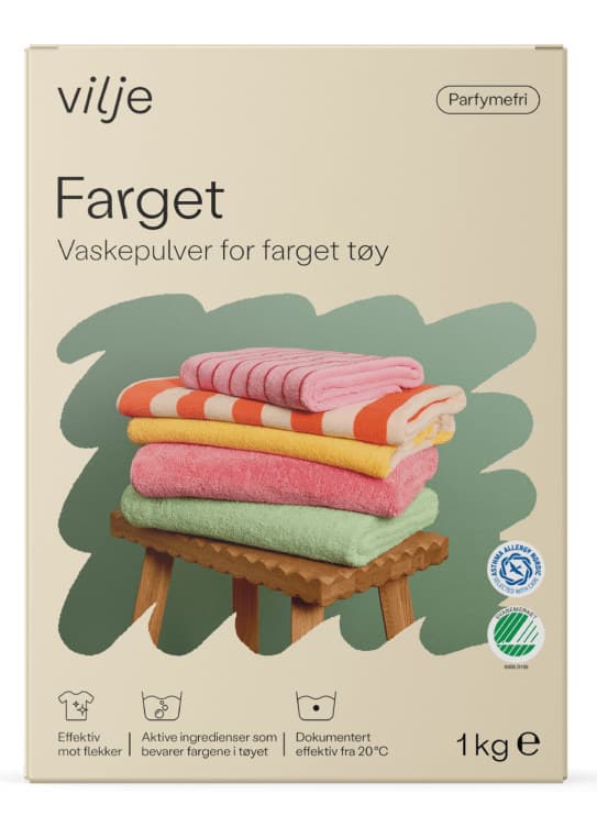Vilje Tøyvask Farget Pulver 1kg