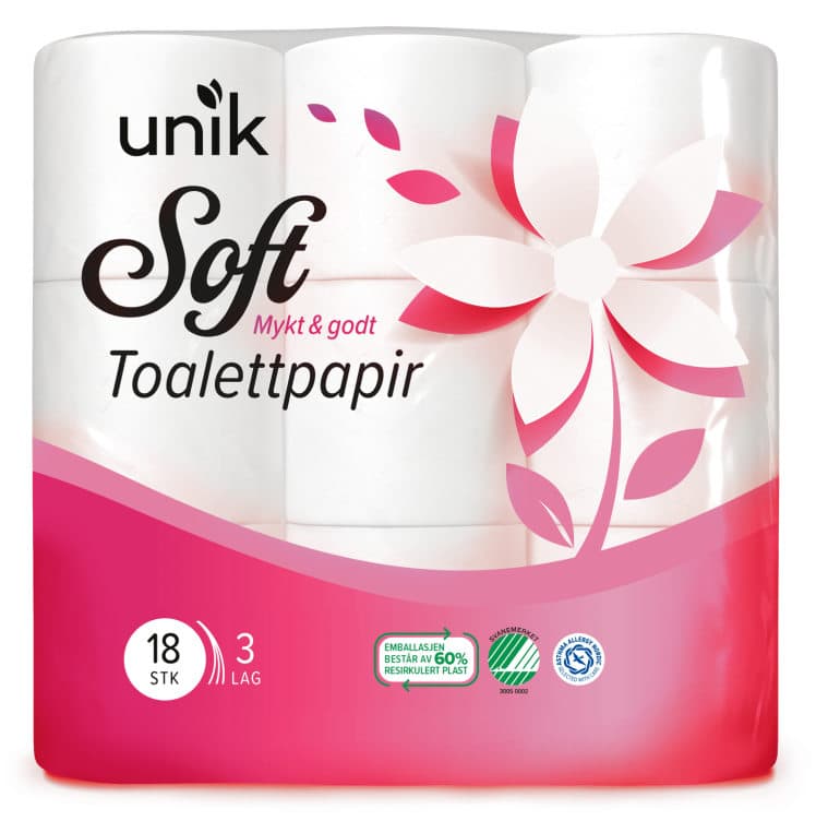Toalettpapir Soft 18rl Unik 18 stk