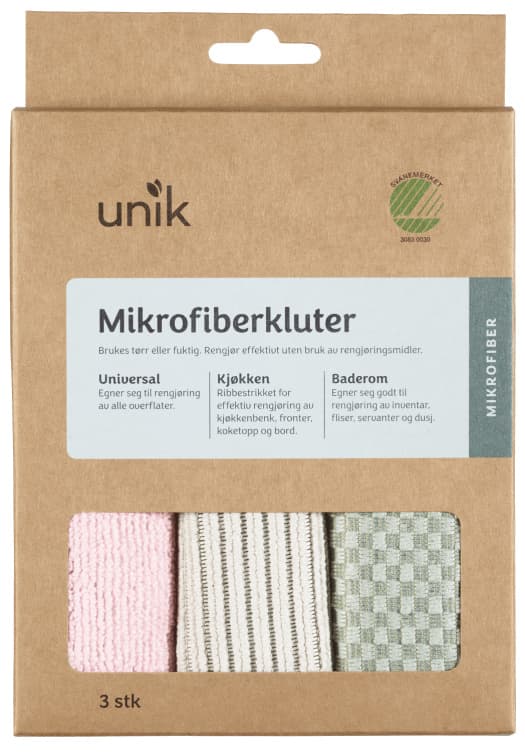 Mikrofiber Klut Mix 3pk Unik