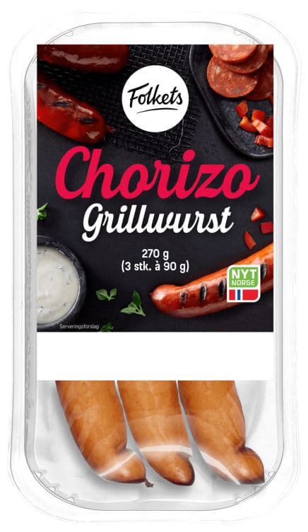 Pølse Chorizo 270g Folkets
