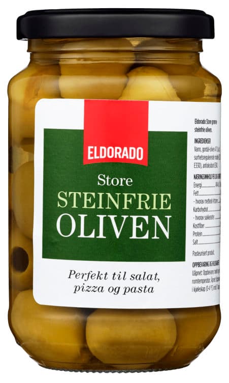 Oliven Grønne Store u/Sten 340g Eldorado