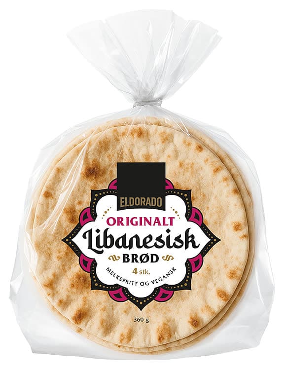 Libanesisk Brød Original 4stk 341g Eldorado