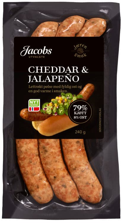 Pølse Cheddar &Jalapeno 240g A.Idsøe/Jacobs