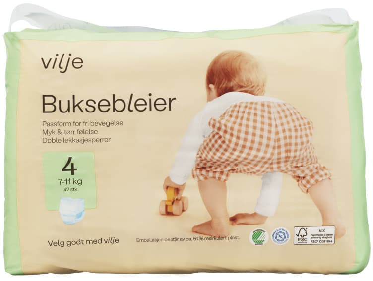 Buksebleie Str 4 42stk Vilje