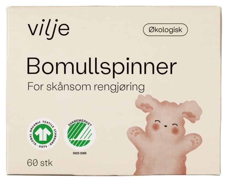 Bomullspinner 60stk Øko Fsc Vilje