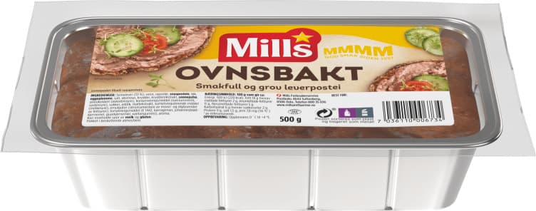 Leverpostei Ovnsbakt 500g Mills