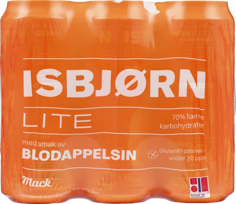 Mack Isbjørn Lite Blodappelsin 0,5lx6 boks 3000 ml