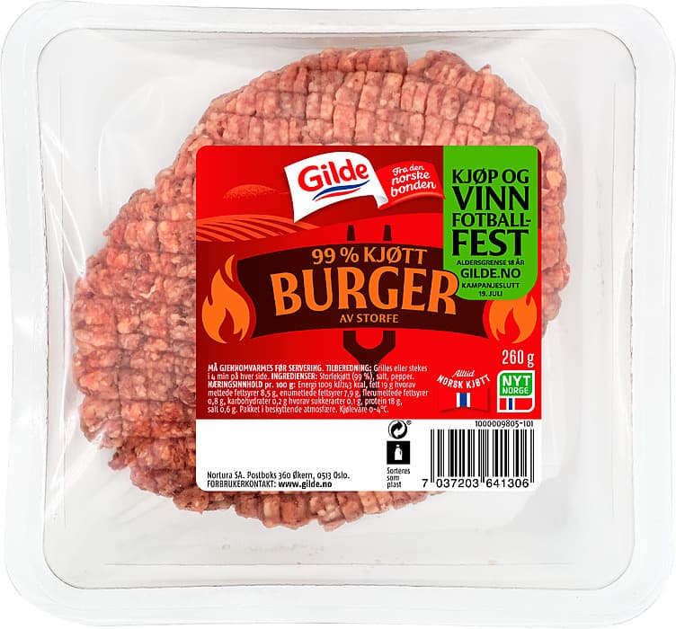 STORFE BURGER 2x130g gilde 260 g