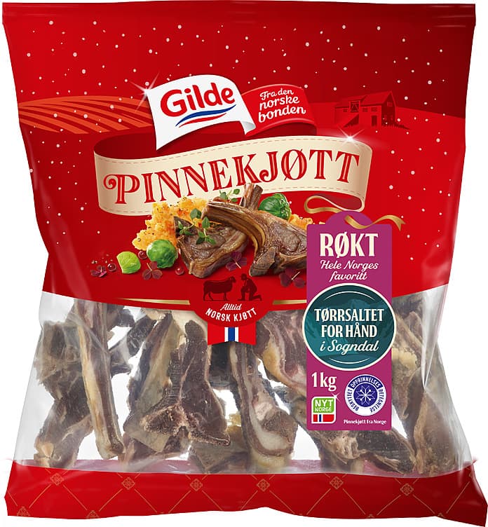 GILDE RØKT PINNEKJØTT LAM 1 kg kappet
