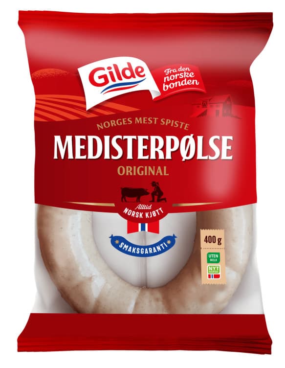 Medisterpølse Kokt 400g Gilde